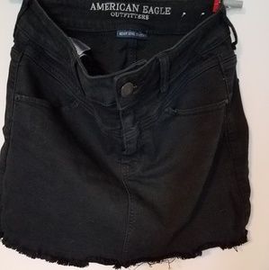 High rise black Jean skirt (Worn once)